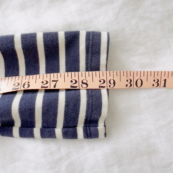 LL Bean Blue and White Striped Hoodie Size Small Preppy Nautical Sailing Classic - Picture 12 of 14